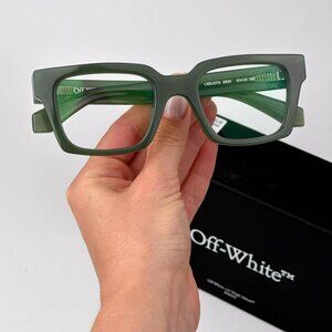 Off-White STYLE 72 Eyeglasses – Green Square Frame Blue Light| Model OERJ07 5900